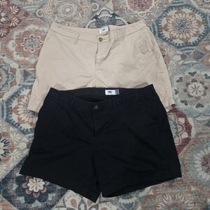 Old Navy Women's 14 Shorts Bundle in Khaki and Black